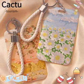 Cactu กระเป๋าใส่นามบัตร บัตรเครดิต พลาสติก ลายการ์ตูน สําหรับนักเรียน