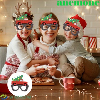 Anemone แว่นตาตกแต่งต้นคริสต์มาส รูปหมวกซานตาคลอส ตัวอักษรสีแดง