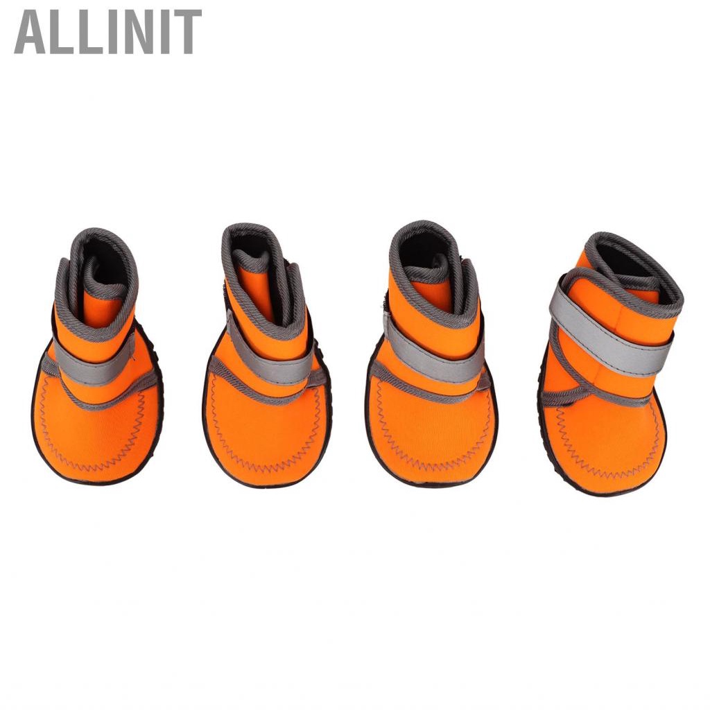 allinit-dog-shoes-booties-comfortable-reflective-straps-wear-resistant-for-hiking-outdoor