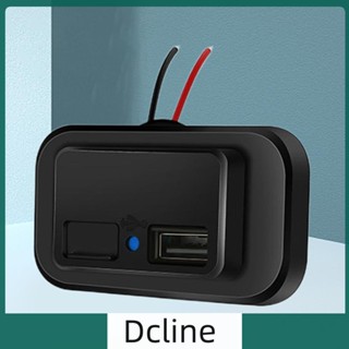 [Dcline.th] อะแดปเตอร์ซ็อกเก็ตชาร์จ USB คู่ 12V 24V สําหรับรถยนต์ ATV Bus