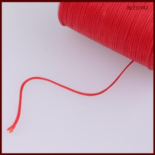 [Blesiya2] Prettyia ด้ายแว็กซ์แบน 0.8 มม. สีแดง สําหรับเย็บผ้า หมวก หนัง งานฝีมือ
