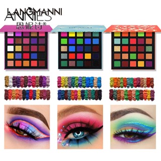 Langmanni พาเลทอายแชโดว์ เนื้อแมตต์ ประกายมุก ติดทนนาน 25 สี