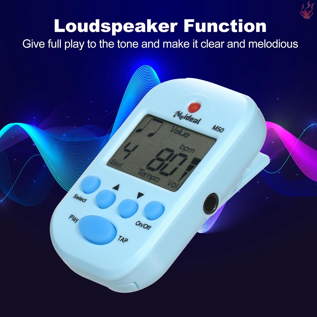 y-mini-digital-metronome-m50-tempo-metronome-clip-on-electronic-metronome-pocket-metronome-เหมาะสําหรับกีตาร์เปียโนไวโอลินกลองและเครื่องดนตรีอื่น-ๆ