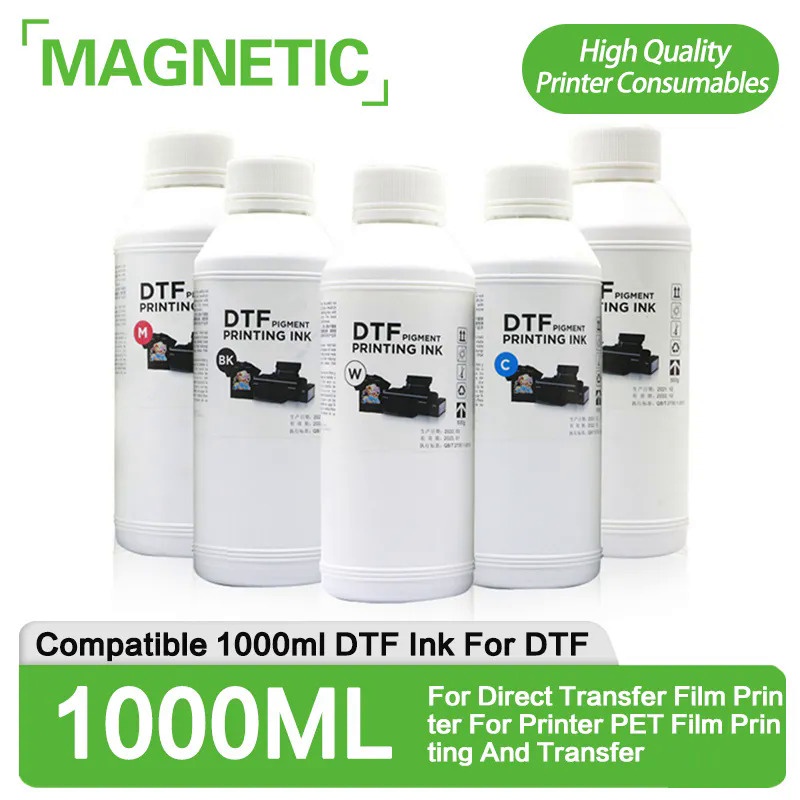 Magnetic NEW 1000ML DTF Ink Kit Film Transfer Ink For Direct Transfer ...