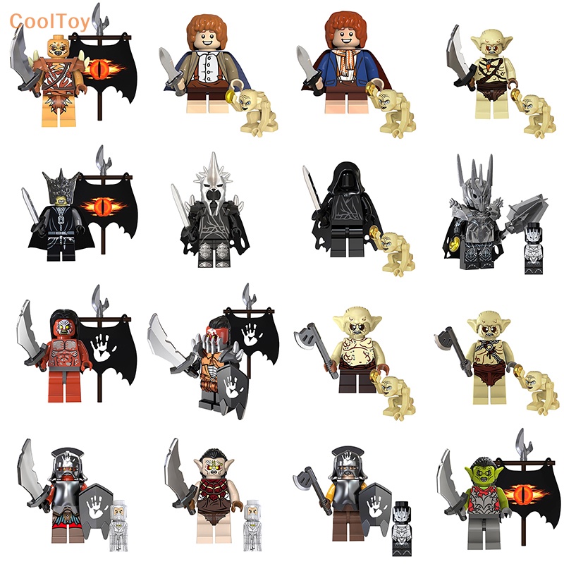 Cooltoy ของเล่นตัวต่อฟิกเกอร์ ตุ๊กตา Goblin Ringwraith Sauron Frodo ...