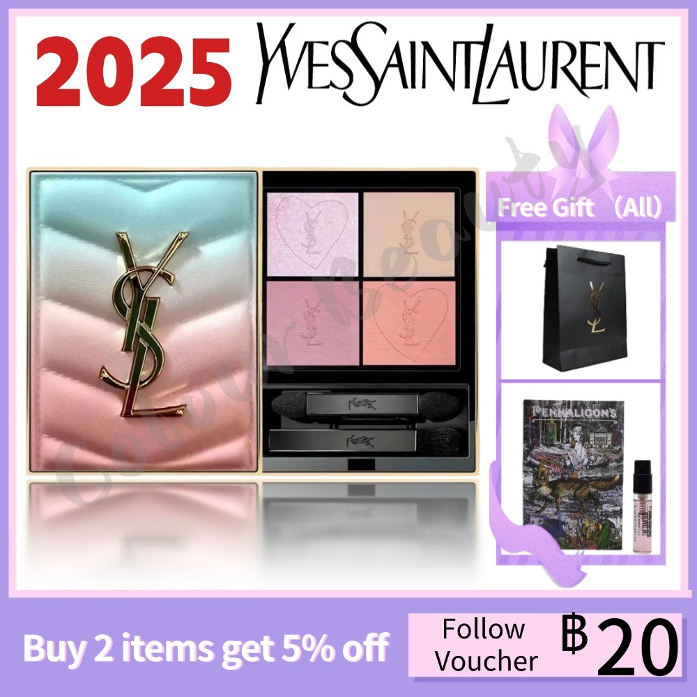【ของแท้ 💯จัดส่งที่รวดเร็ว🚀】YSL Saint Laurent four-color eyeshadow ...