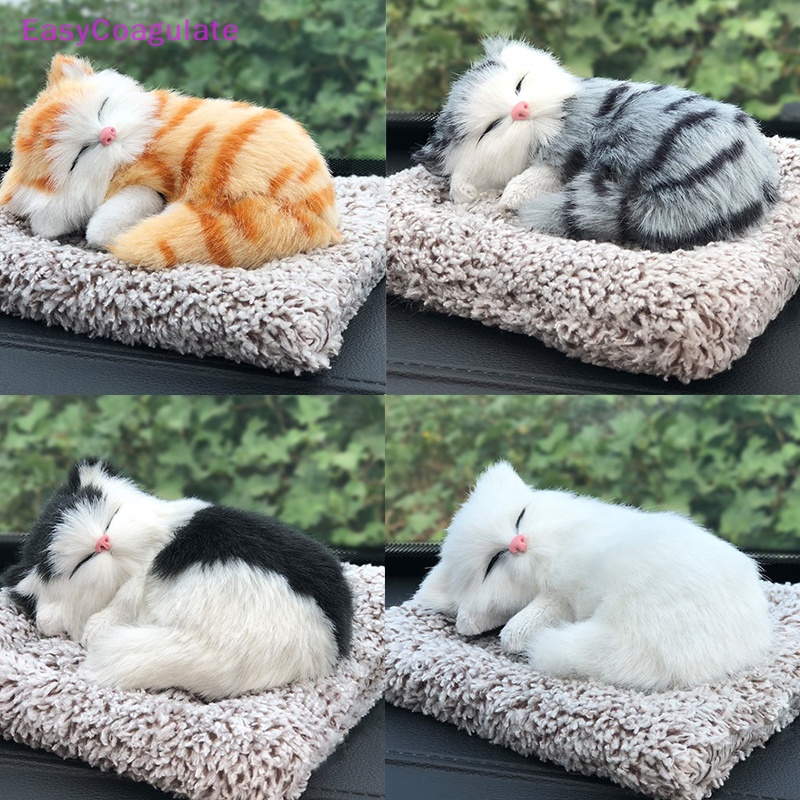 ของเล่นตุ๊กตาสุนัข-แมวจําลองน่ารัก-สําหรับตกแต่งภายในรถยนต์
