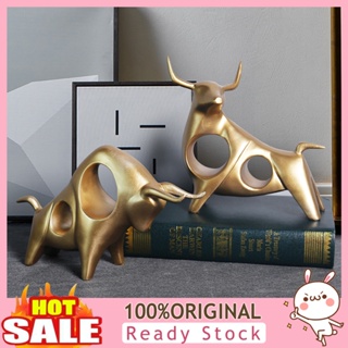 [B_398] รูปปั้นวัวเรซิ่น รูปวัว เสมือนจริง สีทอง สําหรับตู้ไวน์