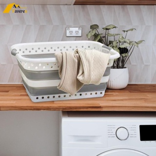 [Vaveren] ตะกร้าซักผ้า พับได้ พร้อมช่องระบายน้ํา อเนกประสงค์ สําหรับห้องน้ํา ห้องนอน และห้องครัว