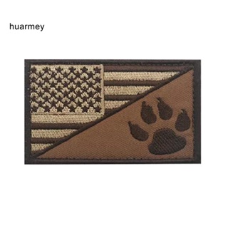 Huarmey ป้ายชื่อ ลายอุ้งเท้าสุนัข พร้อมตะขอ และห่วง ถอดออกได้ ซักได้ สําหรับเสื้อแจ็กเก็ต หมวก