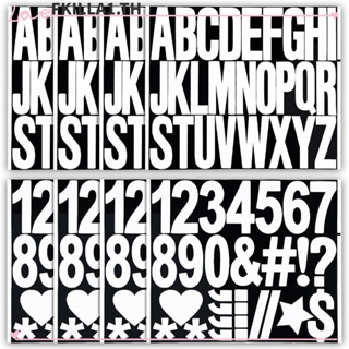 Faccfki สติกเกอร์สัญลักษณ์ตัวอักษร ตัวเลข 3 นิ้ว 8 แผ่น 220 ชิ้น