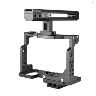 {Fsth} Andoer C15-B Camera Cage + Top Handle Kit Aluminum Alloy with Cold Shoe Mount Compatible with  Z6/Z7 DSLR Camera