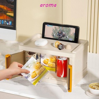 Aroma กล่องเก็บเครื่องประดับ เครื่องเขียน แบบใส พับได้ กันน้ํา กันฝุ่น สไตล์ INS