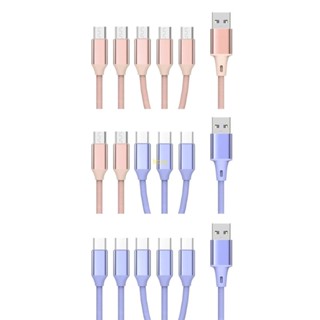 Bt 66W Usb เป็น MicroUSB Splitter สายชาร์จ สําหรับ 5 Micro Usb หรือ Usb-C อุปกรณ์