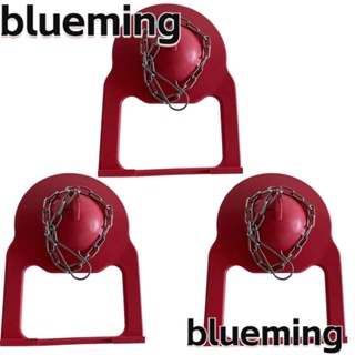 Blueming2 อะไหล่แผ่นยางห้องน้ํา PVC พลาสติก สีแดง ทนทาน 2 นิ้ว พร้อมสายโซ่สเตนเลส แบบเปลี่ยน 3 ชิ้น