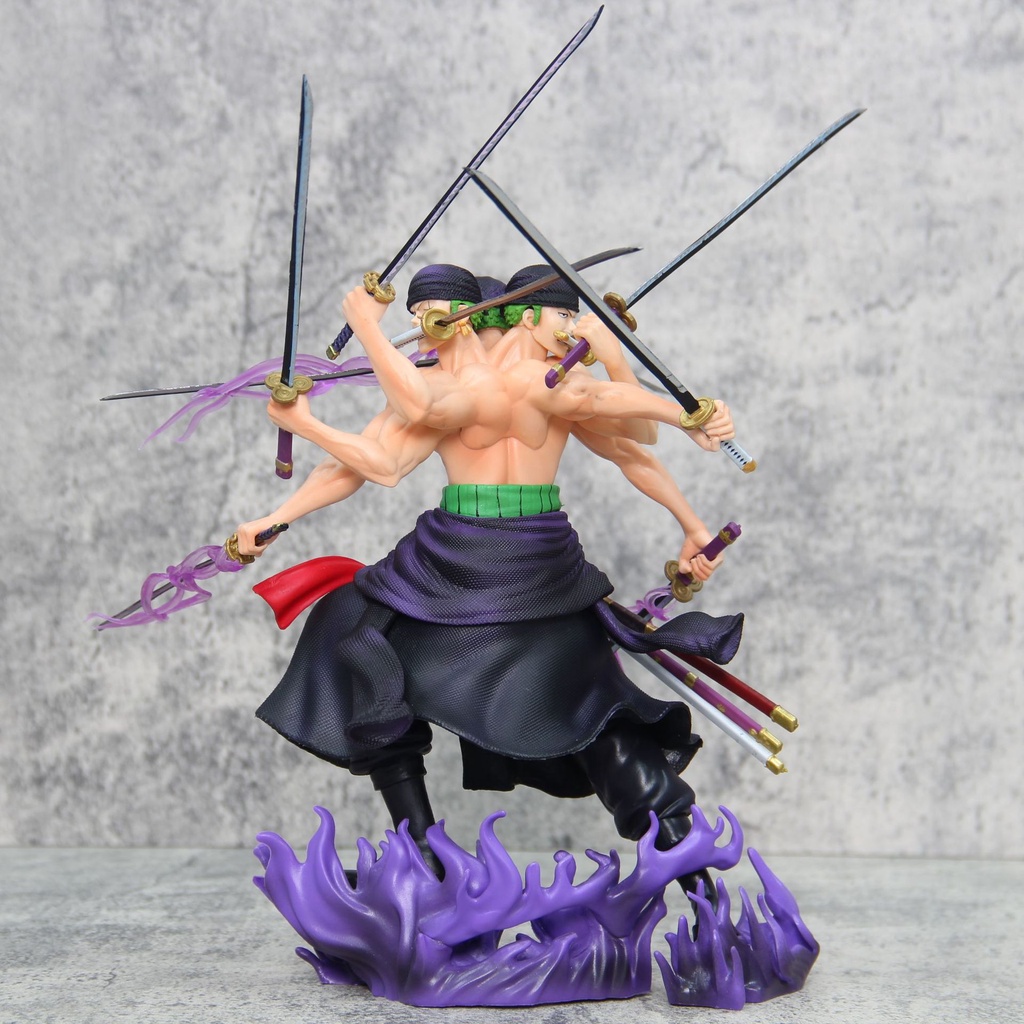 โมเดลฟิกเกอร์-pvc-รูปปั้นอนิเมะ-one-piece-roronoa-zoro-nine-knives-ขนาด-30-ซม-ของเล่นสะสม-ของขวัญคริสต์มาส