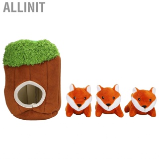 Allinit Pet  Squeaky Tree Hole Dog Puzzle Seeking &amp; Hiding Toy With Supply