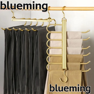 Blueming2 ชั้นวางของ อลูมิเนียม 6 ชั้น ประหยัดพื้นที่ อเนกประสงค์ ปรับได้ สําหรับแขวนกางเกง กระโปรง