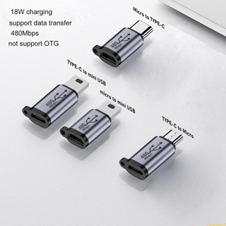 Bei อะแดปเตอร์แปลง Type-C เป็น Micro USB Mini USB 18W อะลูมิเนียมอัลลอย 480 ม.