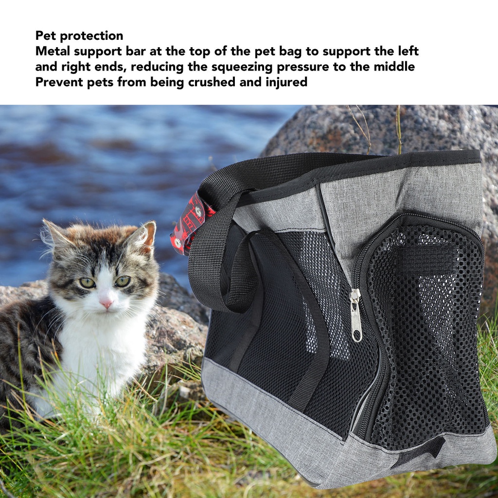 pp-cat-carrier-bag-breathable-space-pet-travel-with-handle-and-zipper-for-outdoor-สีเทา