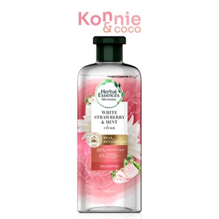 Herbal Essences White Strawberry Shampoo 400ml เฮอร์บัล เอสเซ้นส์ แชมพูสูตรไวท์สตรอว์เบอร์รี่ แอนด์ มินท์.