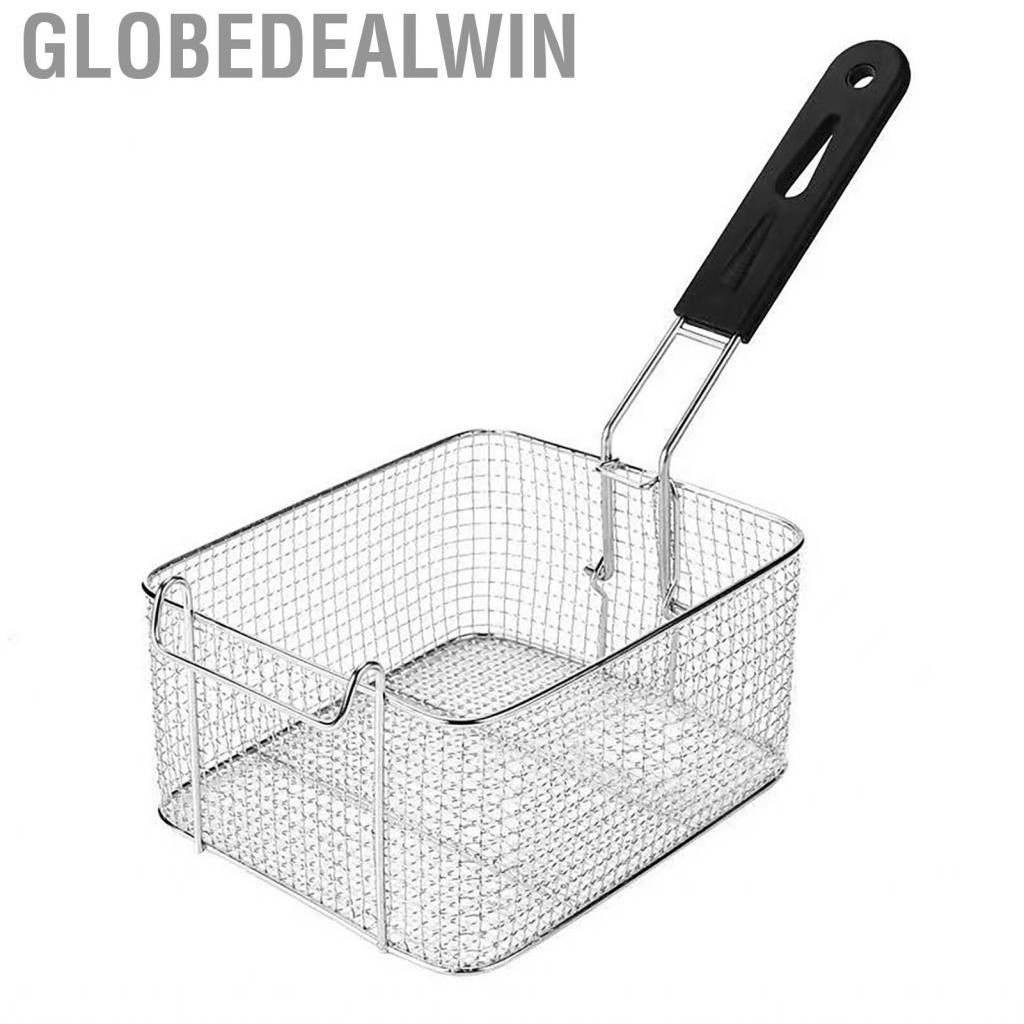 Globedealwin Deep Frying with Long Handle Fried Strainer Metal Mesh