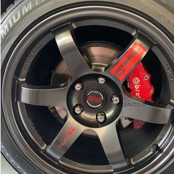 STICKER SPORT RIM TE37 สีพิเศษ Hot Pink Aqua Blue (RAYS VOLK RACING ...
