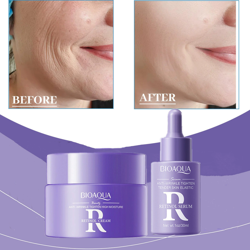 Bioaoua Retinol Anti-Wrinkle Cream Anti-Aging กระชับเส้นละเอียด High ...