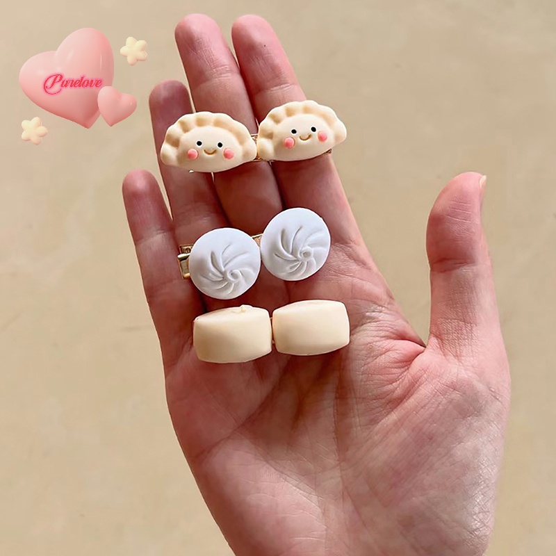 purelove-gt-กิ๊บติดผม-ขนมปัง-เกี๊ยว-นึ่ง-อาหาร-สไตล์เกาหลี-ด้านข้างขนาดเล็ก-น่ารัก-หวานแหวว-เครื่องประดับผม-สําหรับผู้หญิง-ใหม่