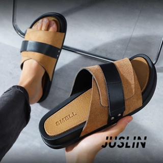 JUSLIN   รองเท้าแตะผู้หญิง ส้นแบน ใส่สบาย สไตล์เกาหลี รองเท้าแฟชั่น 2023 ใหม่  ins ทันสมัย สไตล์เกาหลี fashion B28G1BY 37Z230910