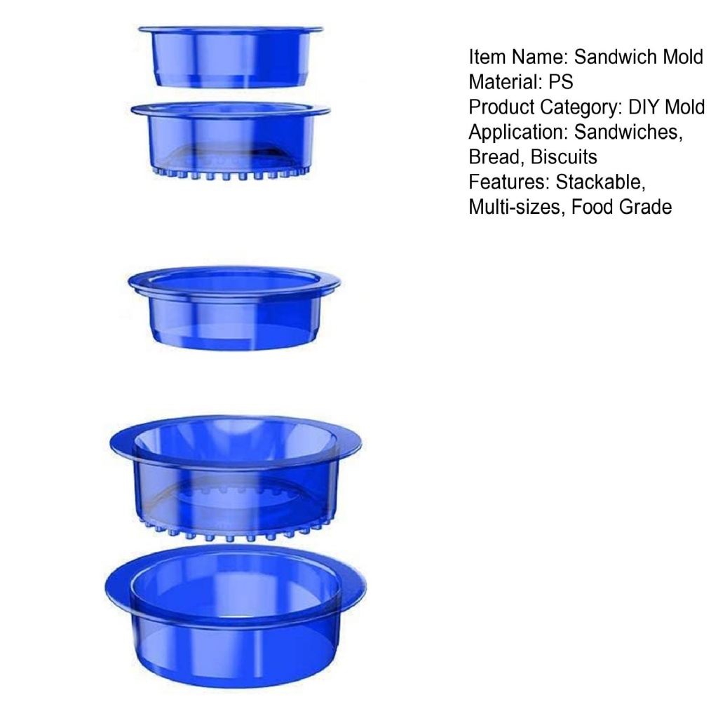 stylishlife-แม่พิมพ์แซนวิช-ทรงกลม-ใช้ง่าย-วางซ้อนกันได้-สําหรับทําอาหารเช้า-อาหารกลางวัน-diy