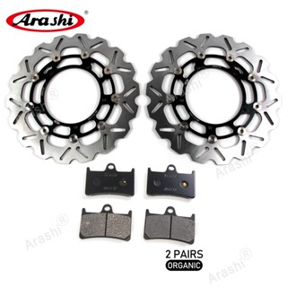 Arashi แผ่นดิสก์เบรกหน้า CNC สําหรับ YAMAHA YZF R6 YZF-R6 2005 2006 2007 2008 2009-2016 FZ8 FAZER 8 800 2010-2015 FZ8 FAZER 8 ABS 800 2011-2015