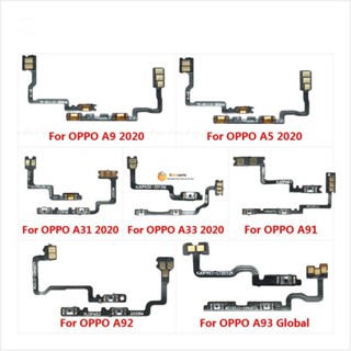 Guoyin- อะไหล่ปุ่มกดสวิตช์เปิด ปิด ควบคุมระดับเสียง สายเคเบิ้ลอ่อน แบบเปลี่ยน สําหรับ OPPO A93 Global A92 A91 A33 A31 A5 A9 2020