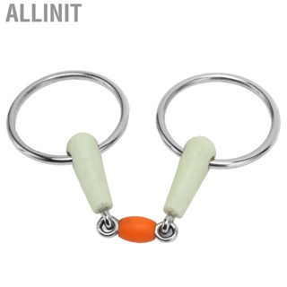 Allinit Hamster Toy Horse Mouth Bit Flavor Professional Stainless Steel Snaffle for Training Equestrian Equipment Roller