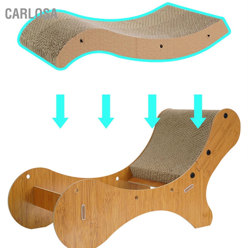 carlosa-cat-scratcher-เตียงกระดาษแข็งสบาย-lounge-thicken-เปลี่ยน-scratching-pad-สำหรับในร่ม