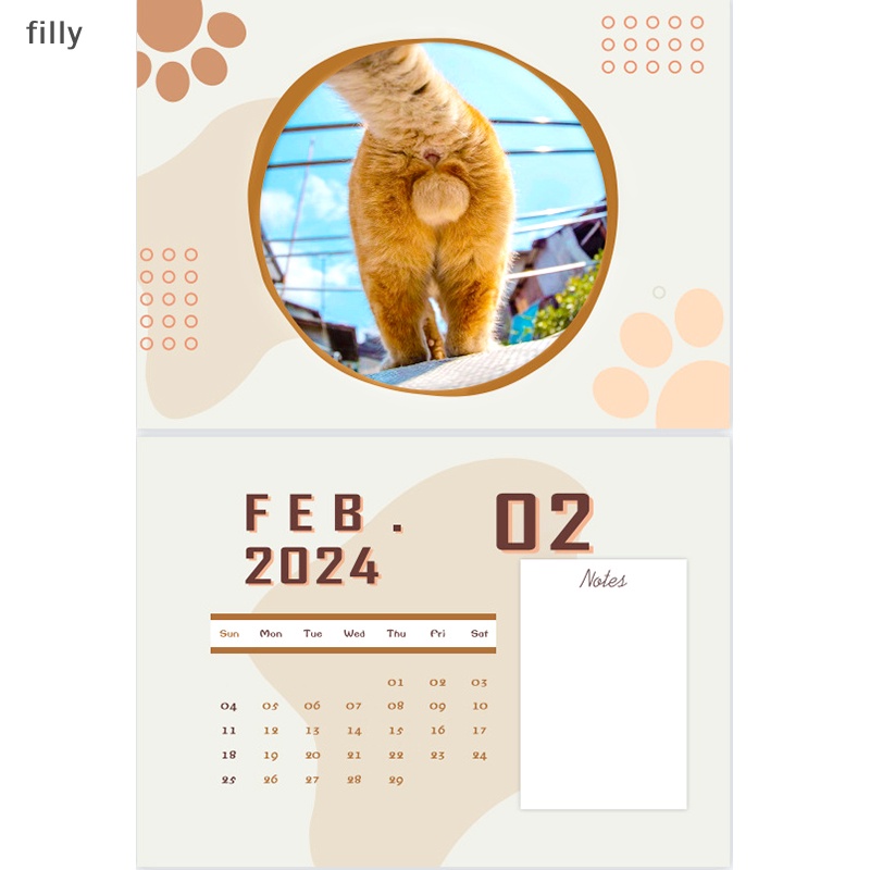 ปฏิทินแขวนผนัง-ลายก้นแมวน่ารัก-2024-2024-สําหรับคนรักแมว
