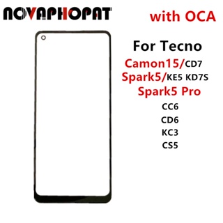 อะไหล่หน้าจอสัมผัส LCD และ OCA สําหรับ Tecno Camon 15 CD7 Spark 5 Pro KE5 KD7S CC6