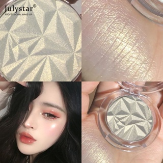 JULYSTAR Miss Beauty 3 สี Highlighter Powder Palette Glitter Diamond Shimmer Face Contour เครื่องสำอางค์กันน้ำยาวนานผิวกระจ่างใสแต่งหน้า