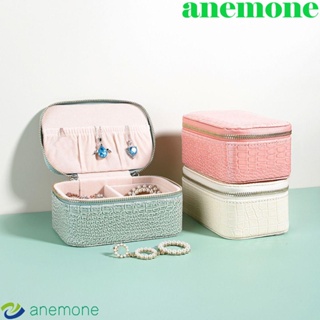 Anemone กล่องโชว์เครื่องประดับ สร้อยคอ สร้อยข้อมือ แหวน ทรงสี่เหลี่ยมผืนผ้า อเนกประสงค์ สําหรับผู้หญิง