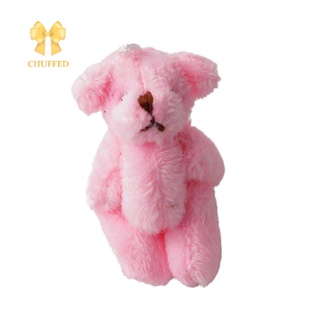 Chuffed&gt; ตุ๊กตาหมีน้อยน่ารัก ผ้ากํามะหยี่ แบบนิ่ม ของขวัญคริสต์มาส สําหรับเด็ก