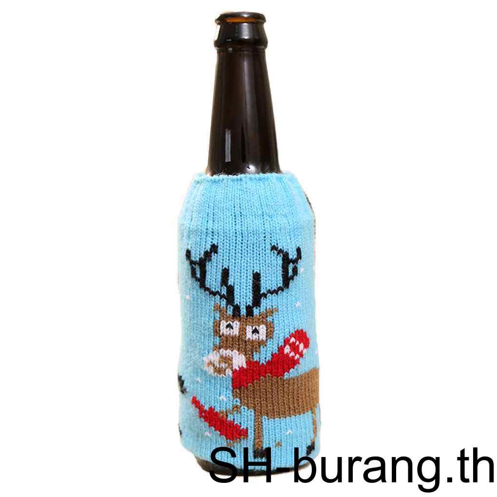 buran-ถุงคลุมขวดเบียร์-ลายคริสต์มาส-สําหรับตกแต่งปาร์ตี้คริสต์มาส