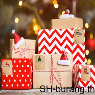 【Buran】สติกเกอร์ฉลาก ลายธีมคริสต์มาส มีกาวในตัว สําหรับตกแต่งปาร์ตี้คริสต์มาส DIY