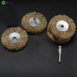 ⭐NEW ⭐Wheel Brush Set Stainless Steel Wire Wood 0.3mm 38x6mm 50x6mm 65x6mm 75x6mm