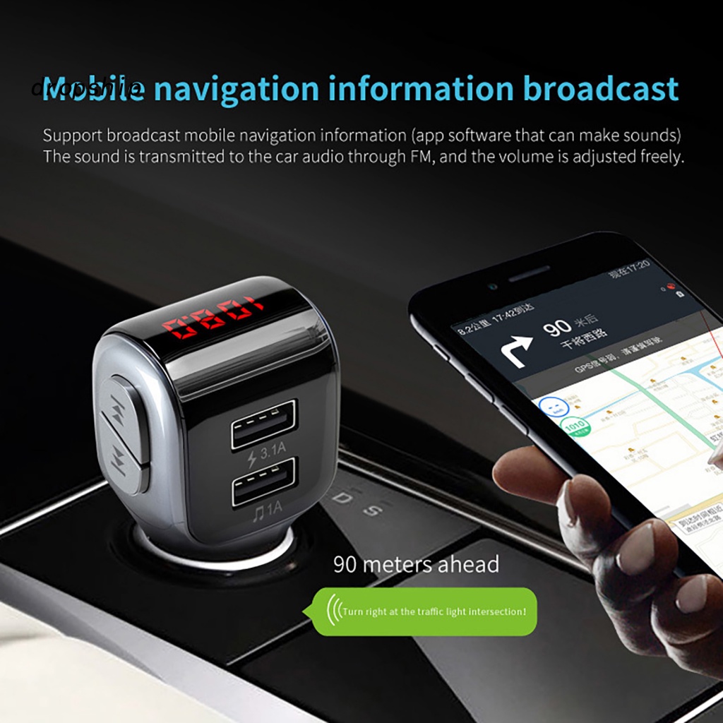 dro-a01-อะแดปเตอร์เครื่องเล่นเพลง-mp3-บลูทูธ-50-หน้าจอดิจิทัล-led-ความไวแสงสูง-สําหรับรถยนต์