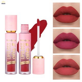 ลิปสติก Matte Lip Glaze Waterproof Non-stick Cup ลิปกลอสแต่งหน้าไม่ซีดจาง 【doom】