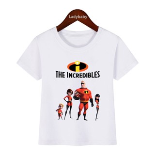ใหม่ เสื้อยืดแขนสั้น พิมพ์ลายการ์ตูน Kawaii The Incredibles 2 แฟชั่นฤดูร้อน สําหรับเด็กผู้ชาย ผู้หญิง HKP5535