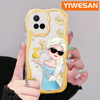 เคสโทรศัพท์มือถือ ซิลิโคนนุ่ม ใส กันกระแทก ลายการ์ตูนเอลซ่าน่ารัก สําหรับ VIVO Y21 2021 Y21G Y33s Y21s Y21e Y21a Y21t T1x 4G