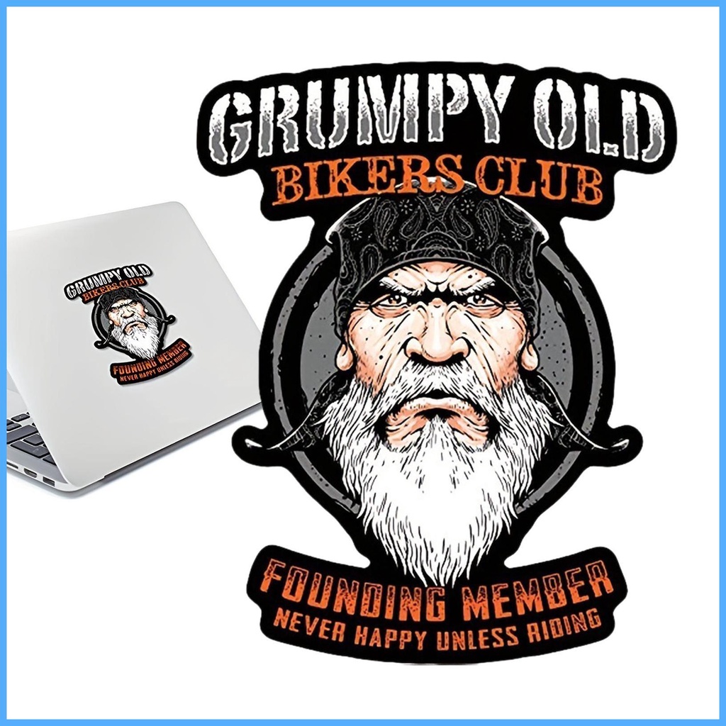 สติกเกอร์-grumpy-old-man-rider-สําหรับติดตกแต่งกระจกหน้าต่างรถยนต์-รถจักรยานยนต์-shdxth