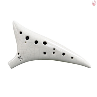 Y- เครื่องดนตรีเซรามิก Ocarina Alto C 12 หลุม พร้อมเชือกเส้นเล็ก สําหรับคนรักดนตรี และผู้เรียน