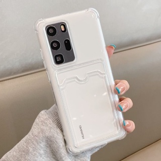 เคสใสใส่บัตร ขอบกันกระแทก พร้อมช่องใส่บัตร  สําหรับ Realme 11 pro plus c30 c30s c31 c35 c3 c53 9pro plus C51  เคสใส